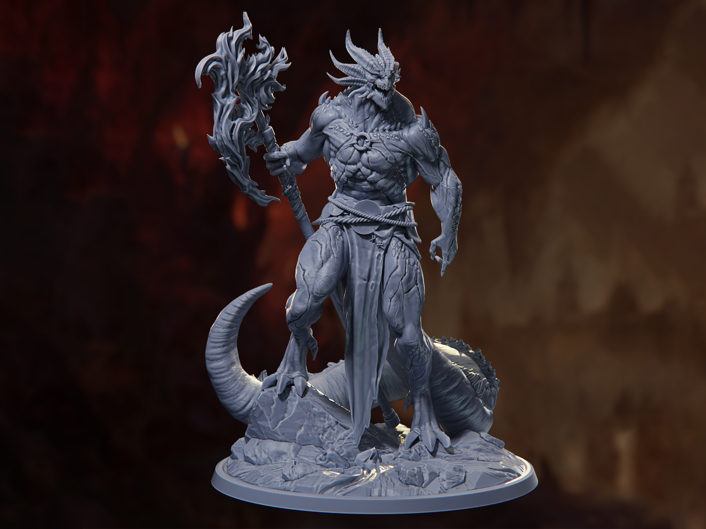 Superior Dragonspawn - A Clutch of Hope - Highly Detailed Resin 8k 3D Printed Miniature