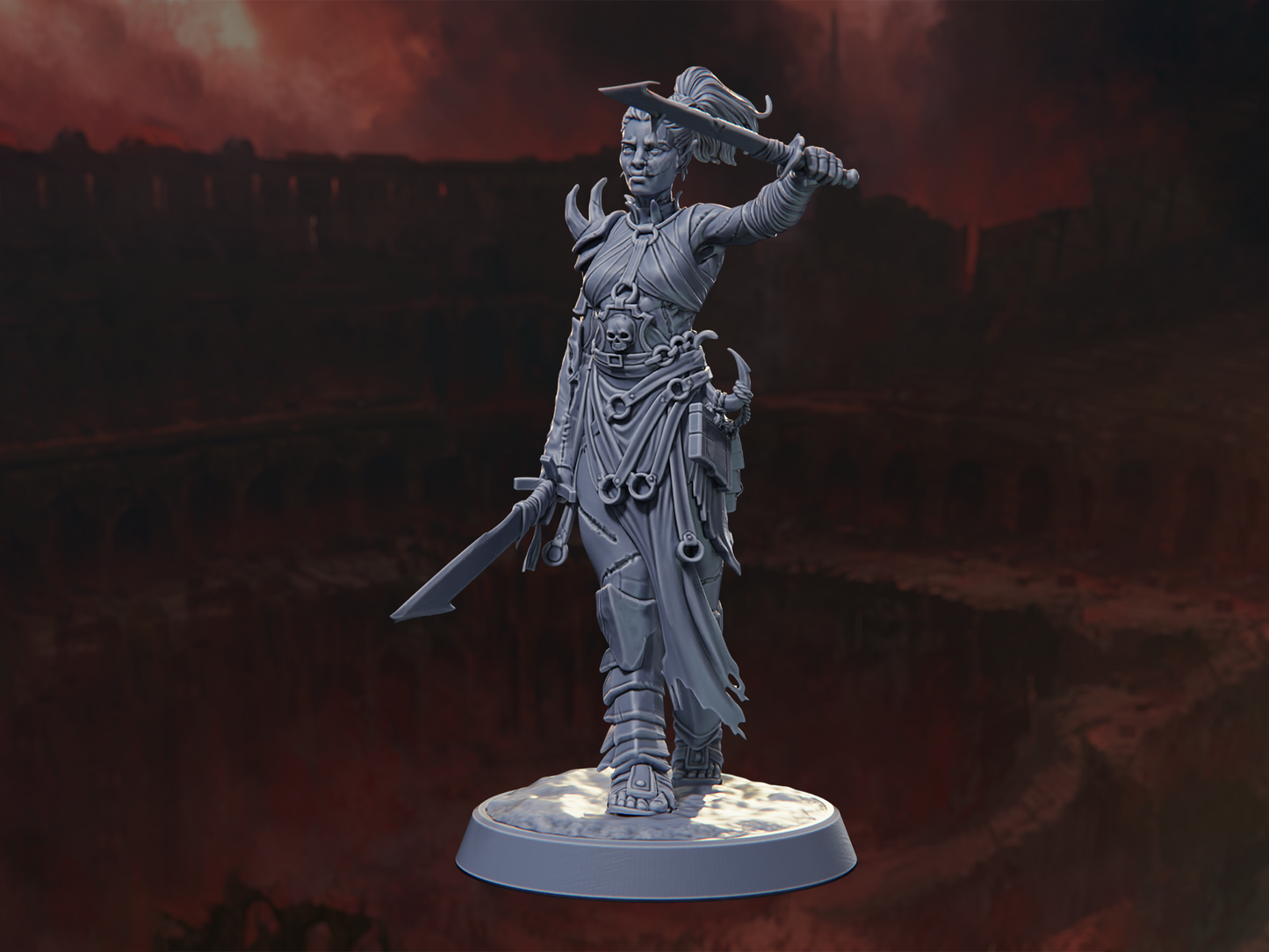 Raghella 'Gravebreaker' - M (HERO) - The Blood Arena - Highly Detailed Resin 8k 3D Printed Miniature