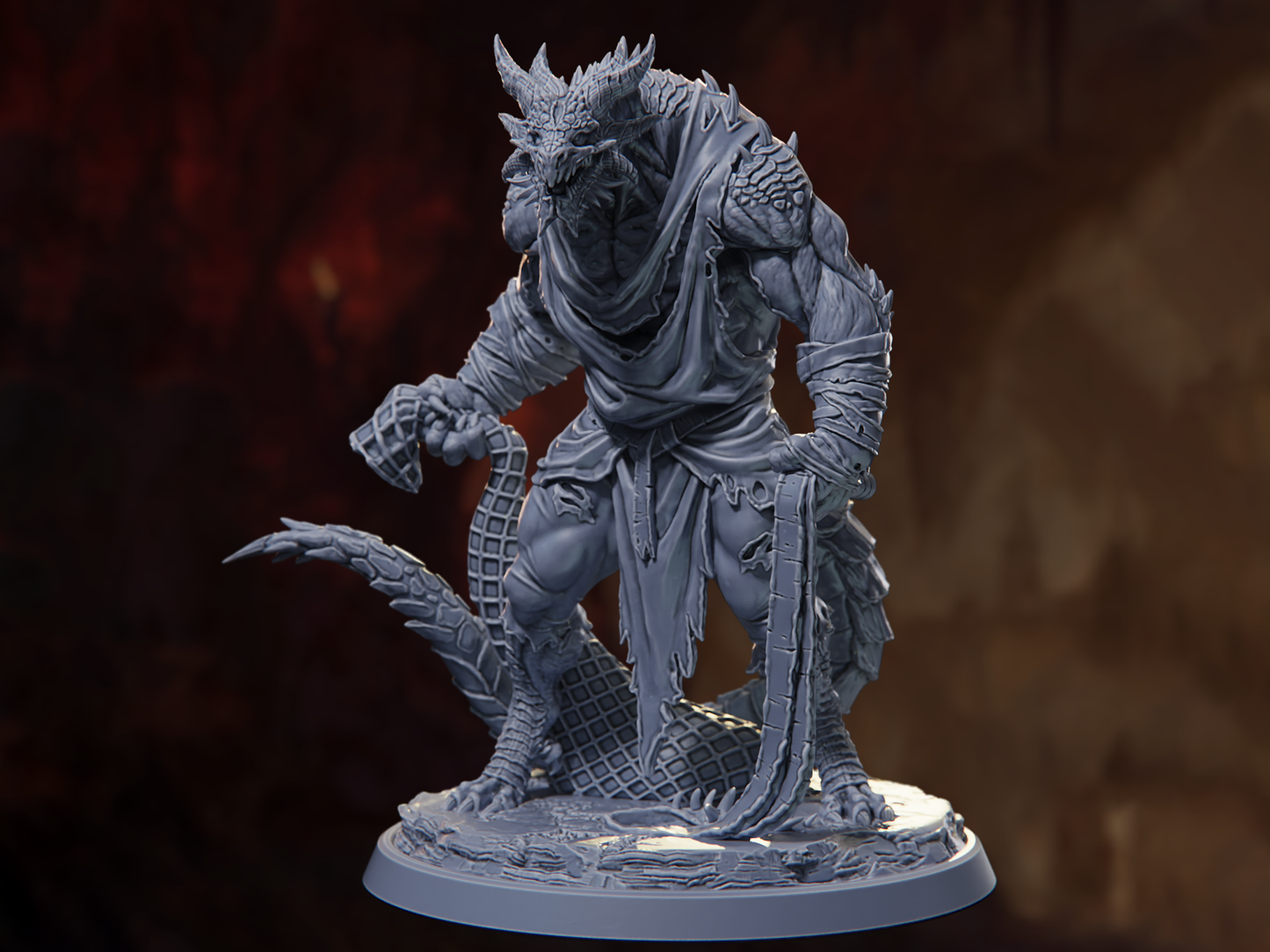 Dragonspawn Slaver - A Clutch of Hope - Highly Detailed Resin 8k 3D Printed Miniature