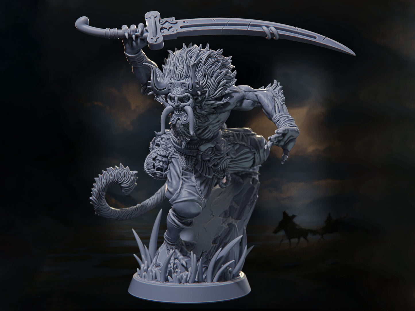 Lobsogoi - Warriors of the Steppes - Highly Detailed Resin 8k 3D Printed Miniature