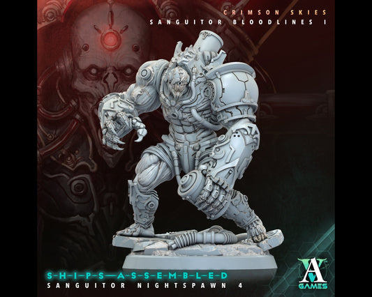 Sanguitor Nightspawn 4 - Crimson Skies - Highly Detailed Resin 8k 3D Printed Miniature