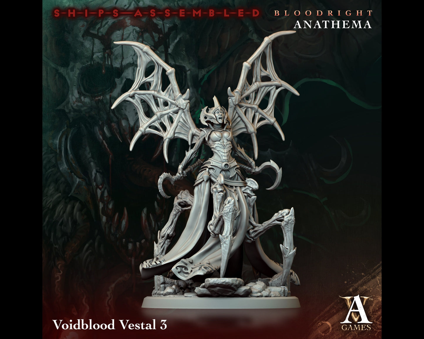 Vestial 3 - Bloodright Anathema - Highly Detailed Resin 8k 3D Printed Miniature