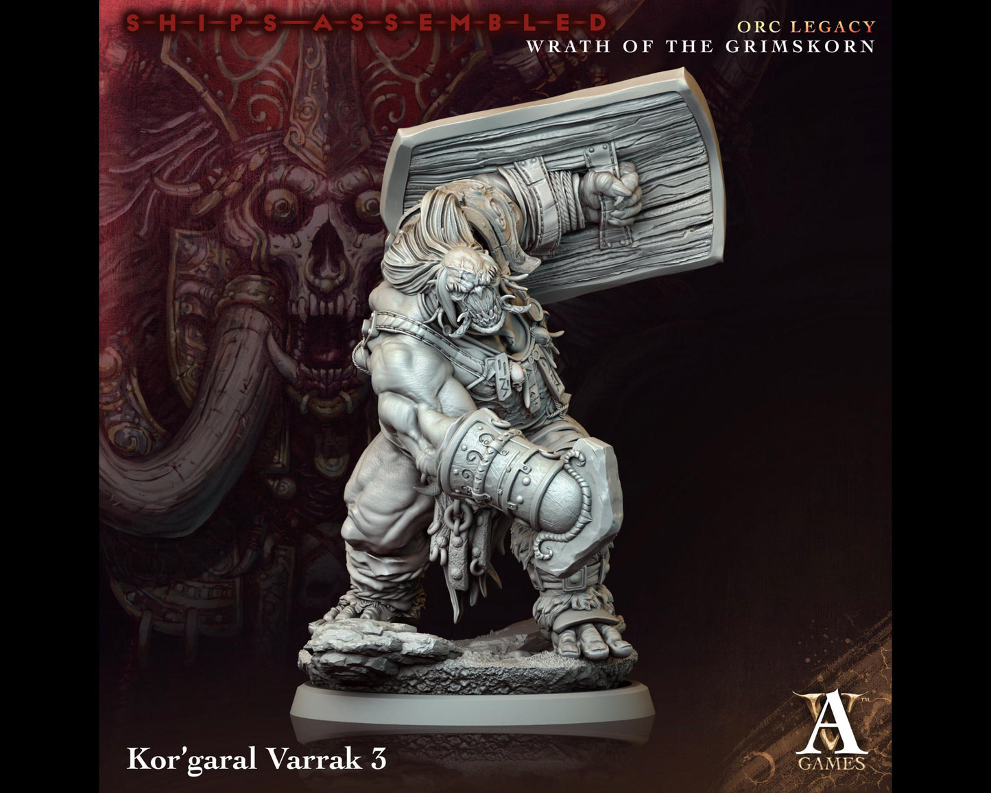 Kor'garal Varrak 3 - Wrath of the Grimskorn - Highly Detailed Resin 8k 3D Printed Miniature
