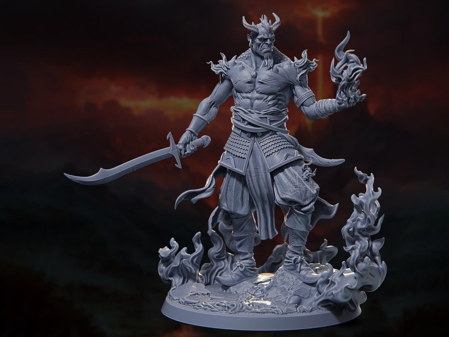 Efretti - The Conflagration - Highly Detailed Resin 8k 3D Printed Miniature