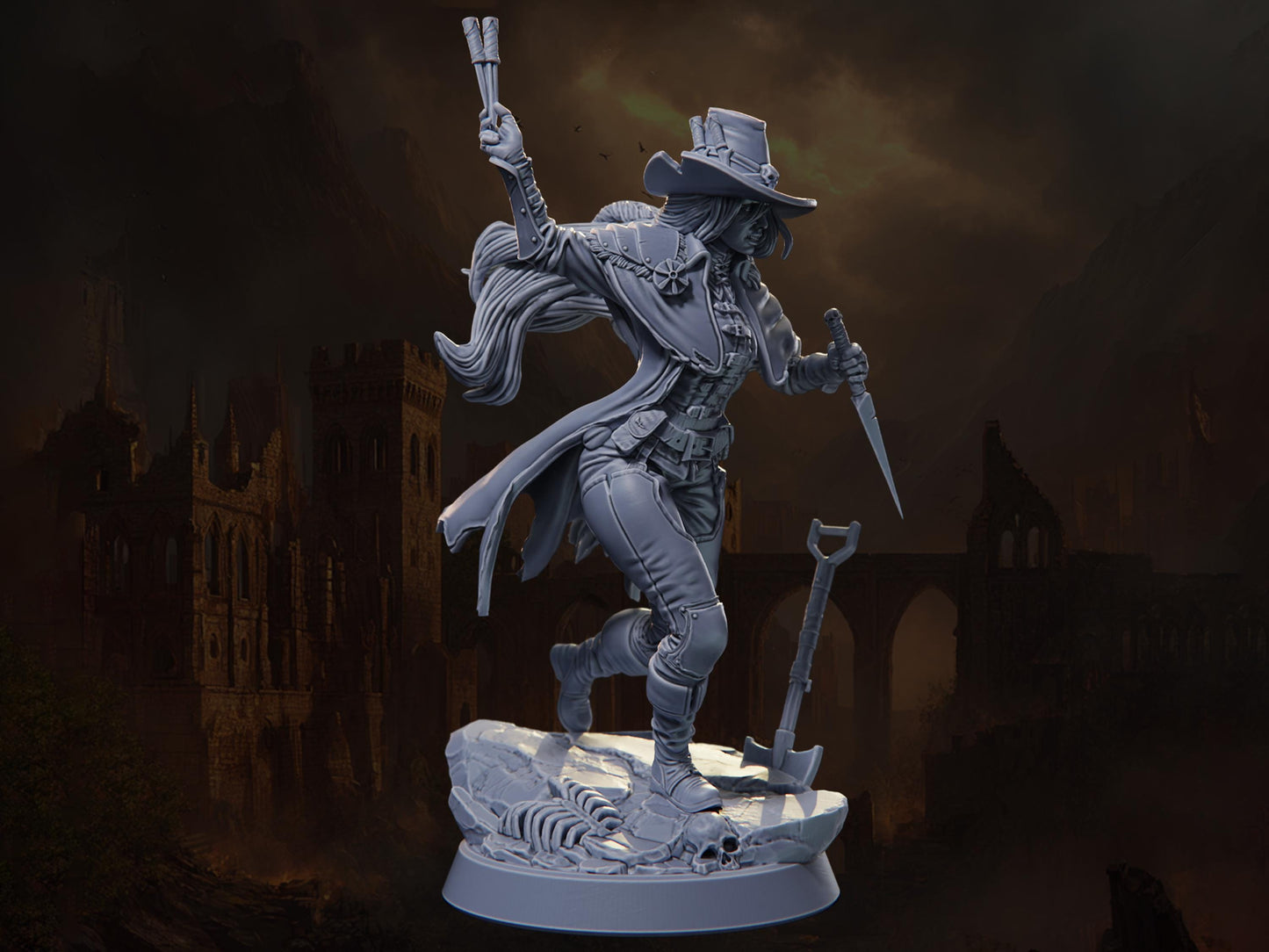 Serelle Gravehollow - Human Rogue - Riders of Ruin - Highly Detailed Resin 8k 3D Printed Miniature