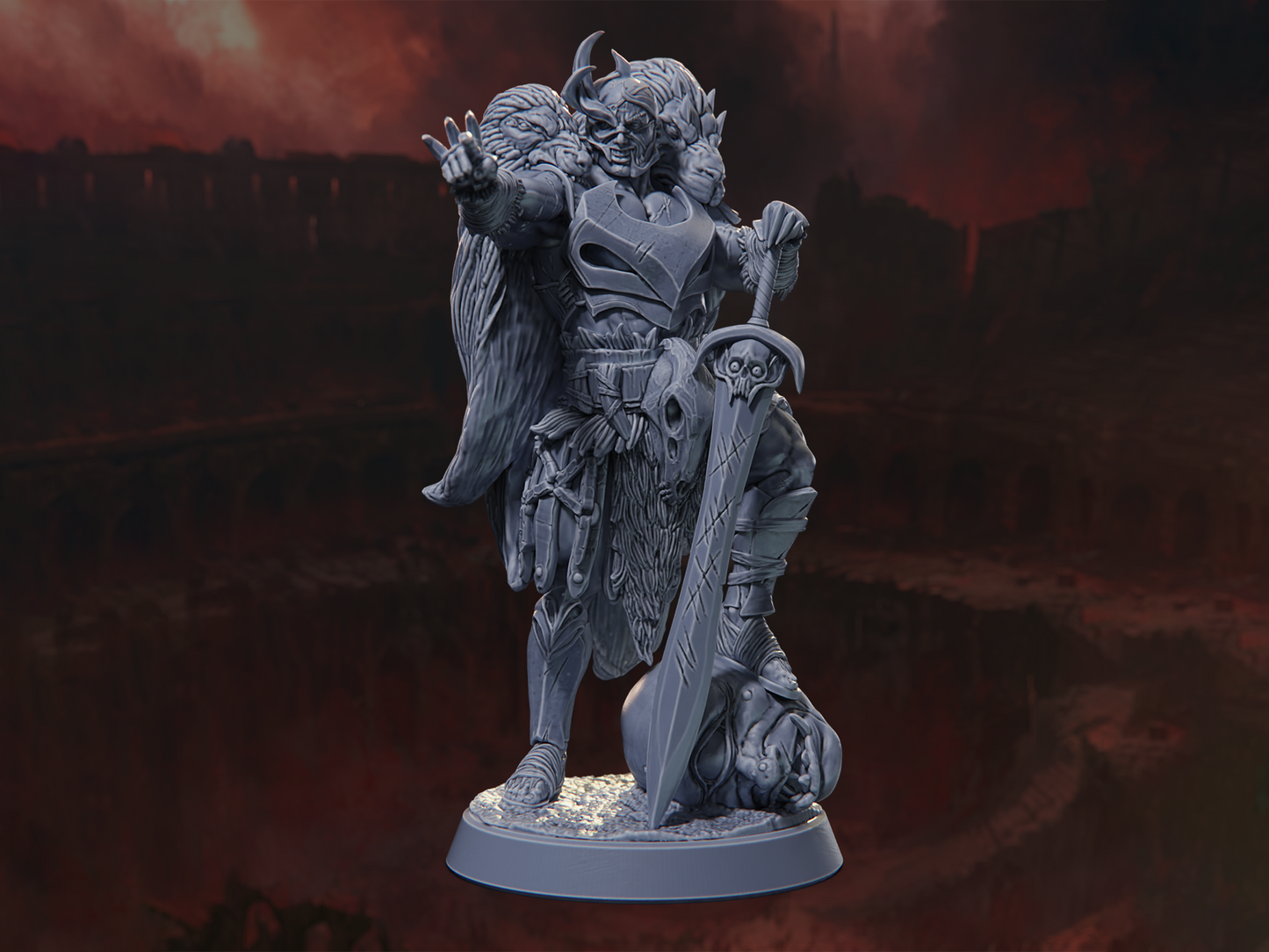 The Champion of the Arena - The Blood Arena - Highly Detailed Resin 8k 3D Printed Miniature