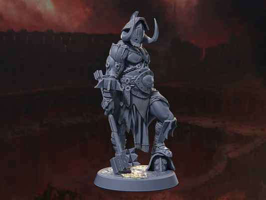 Kargan 'The Pit King' - M (HERO) - The Blood Arena - Highly Detailed Resin 8k 3D Printed Miniature