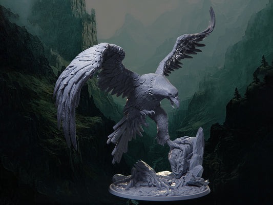Rock Sky Hunter - The Blackspire Peak - Highly Detailed Resin 8k 3D Printed Miniature