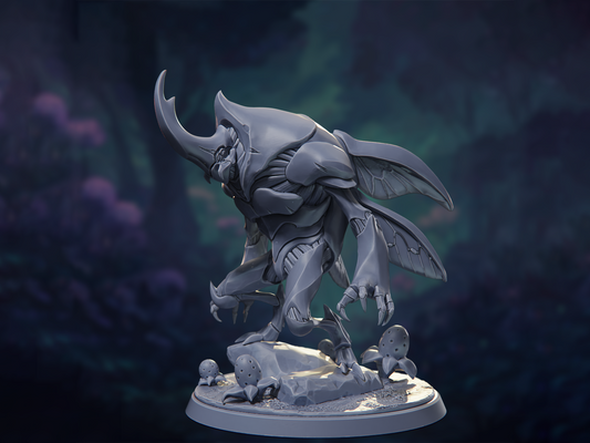 Bull Beetle - The Silk Dynasty - Highly Detailed Resin 8k 3D Printed Miniature