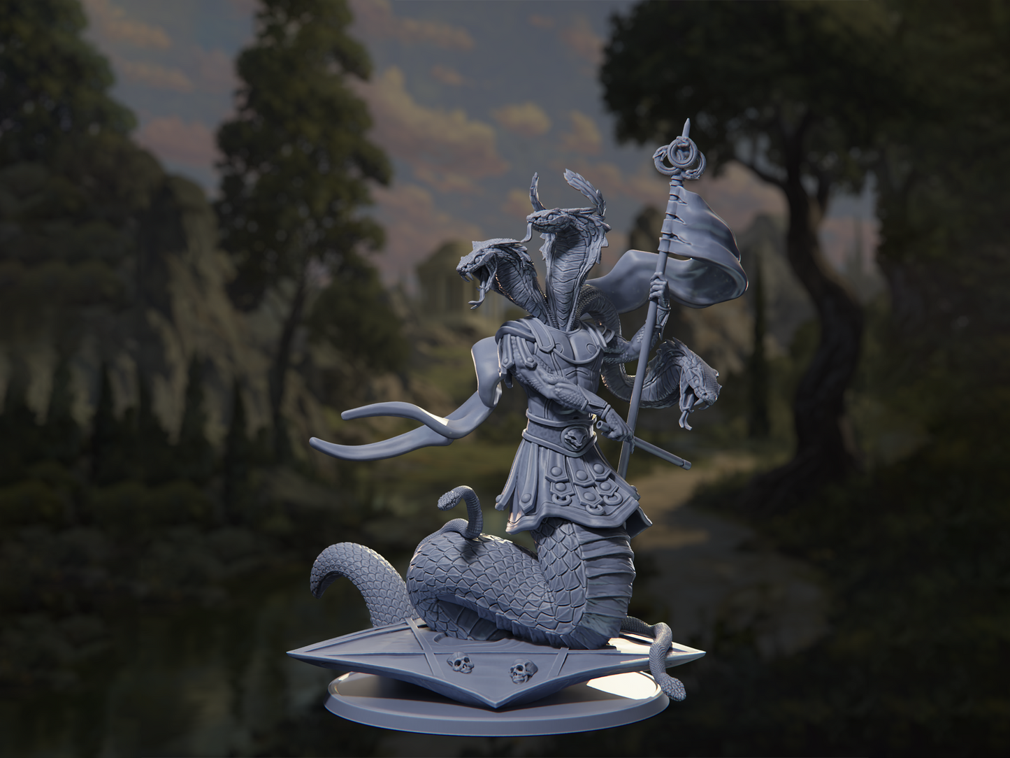 Anathema Emperor - In the Belly of the Serpent - Highly Detailed Resin 8k 3D Printed Miniature