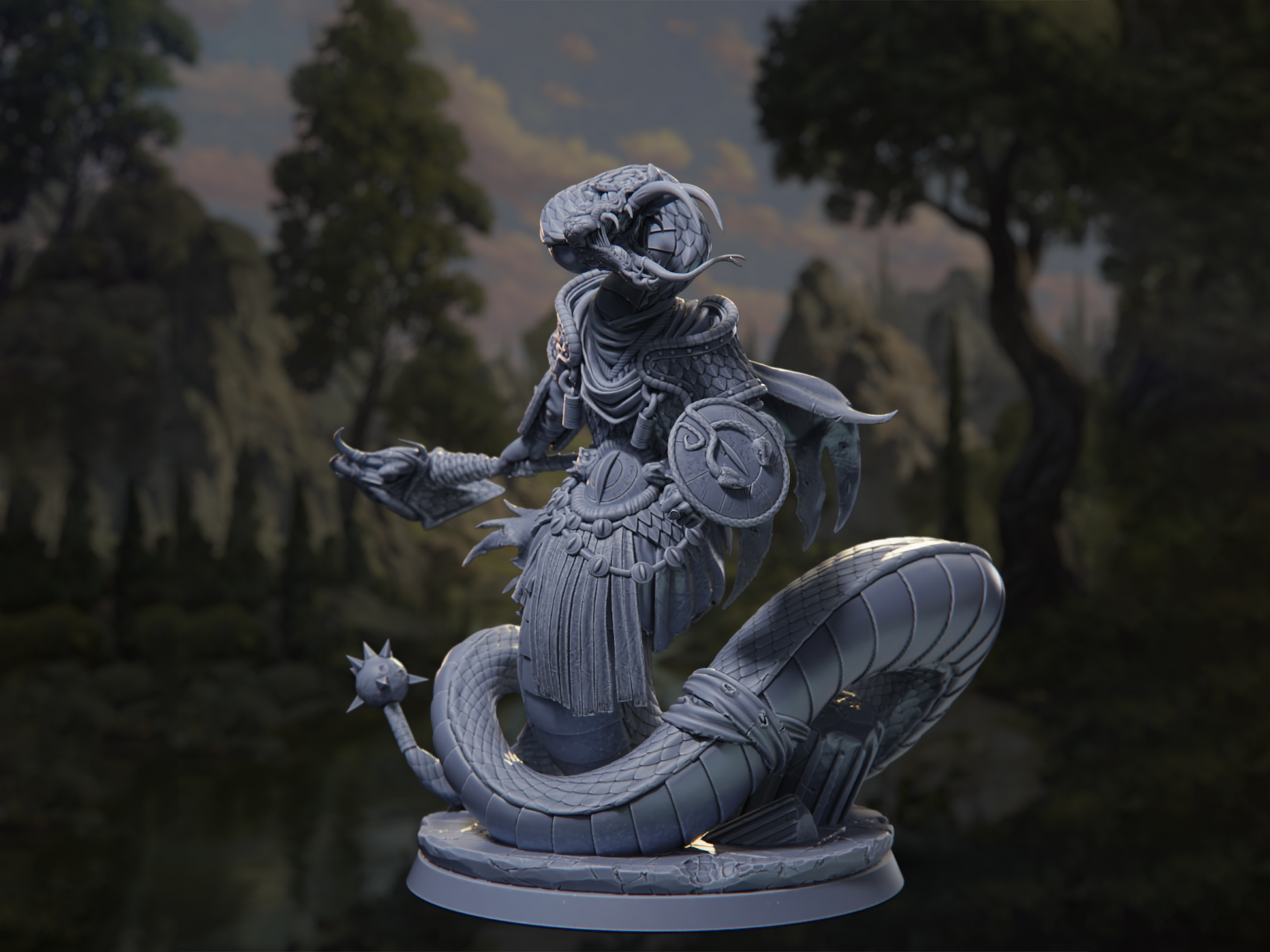 Abomination Commander - In the Belly of the Serpent - Highly Detailed Resin 8k 3D Printed Miniature