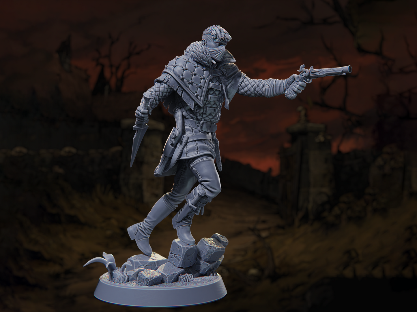 Dismas, the Highwayman - Horrors of the Old Road - Highly Detailed Resin 8k 3D Printed Miniature