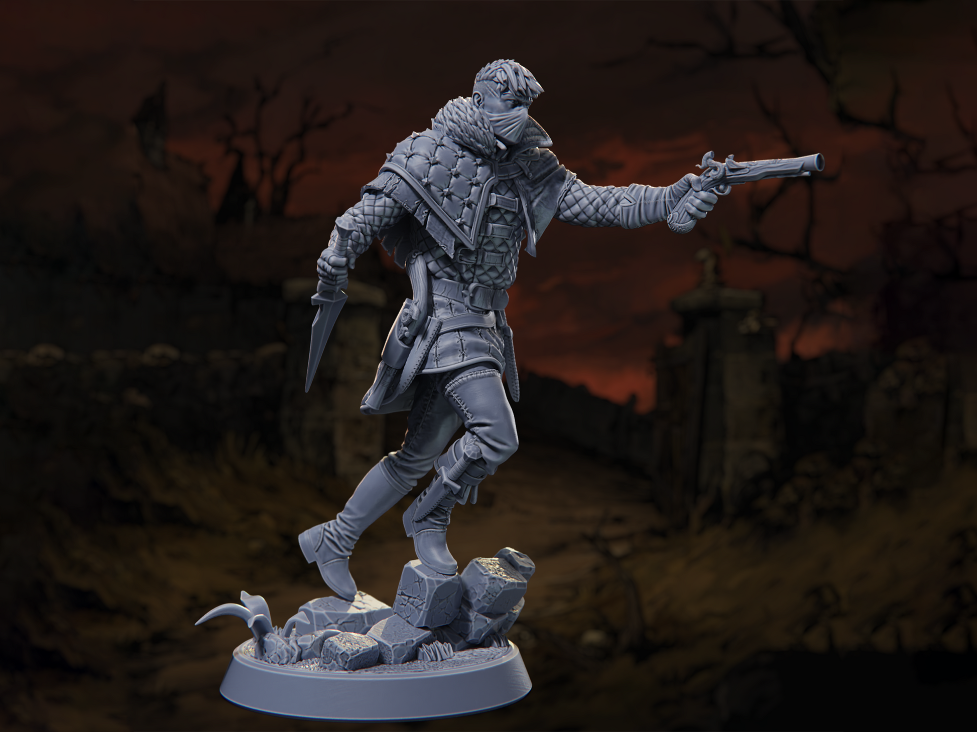 Dismas, the Highwayman - Horrors of the Old Road - Highly Detailed Resin 8k 3D Printed Miniature