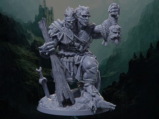 Foul Ettin - The Blackspire Peak - Highly Detailed Resin 8k 3D Printed Miniature