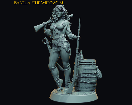 Isabella 'The Widow' - Curse of the Drowned Crew - Highly Detailed Resin 8k 3D Printed Miniature