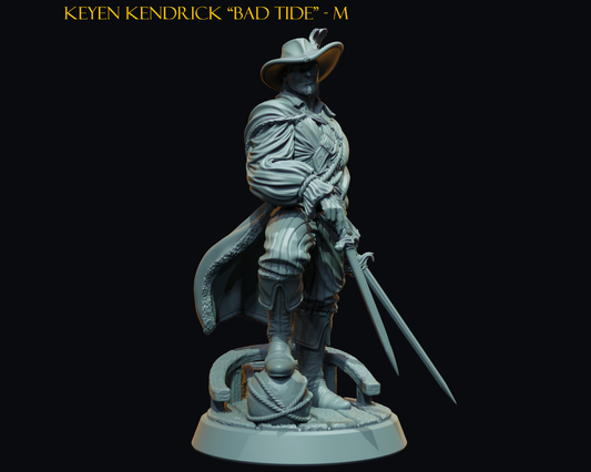 Keyen Kendrick 'Bad Tide' - Curse of the Drowned Crew - Highly Detailed Resin 8k 3D Printed Miniature
