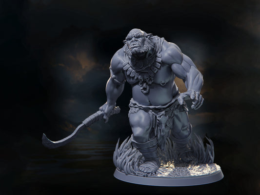 Ogre of the Steppes - Warriors of the Steppes - Highly Detailed Resin 8k 3D Printed Miniature
