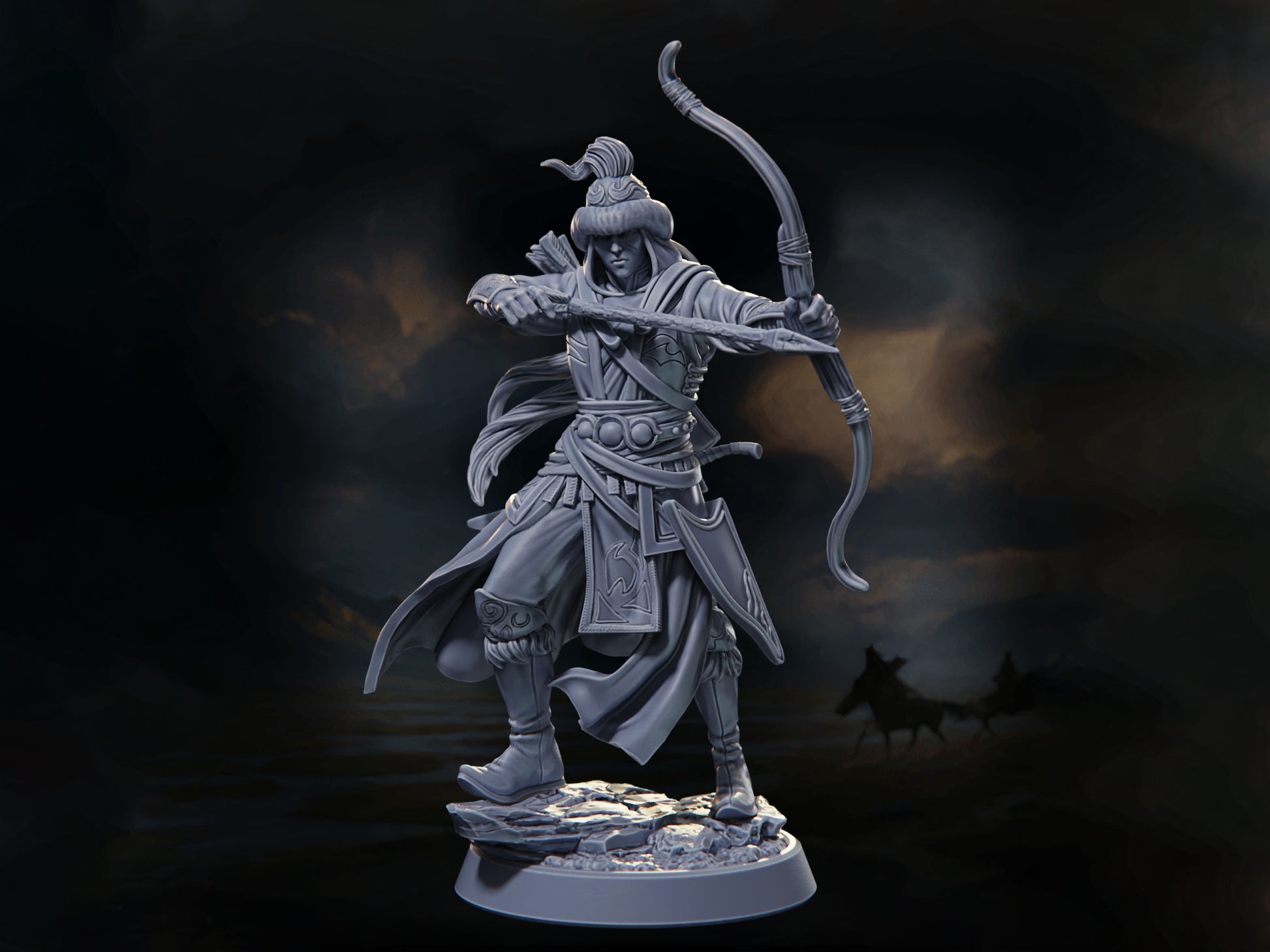 Ranger of the Steppes - Warriors of the Steppes - Highly Detailed Resin 8k 3D Printed Miniature