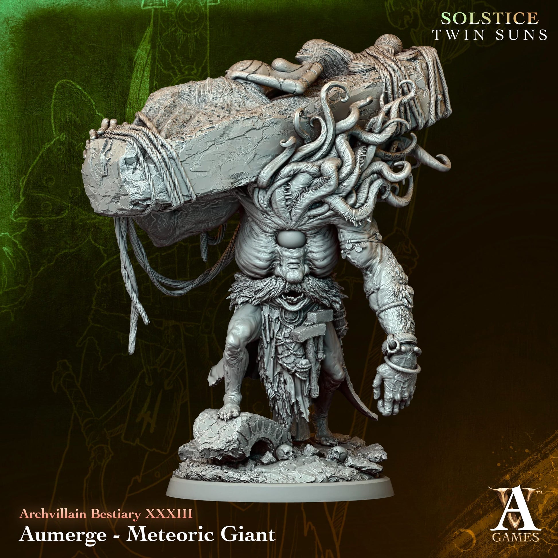 Aumerge - Meteoric Giant - Twin Suns - Highly Detailed Resin 8k 3D Printed Miniature