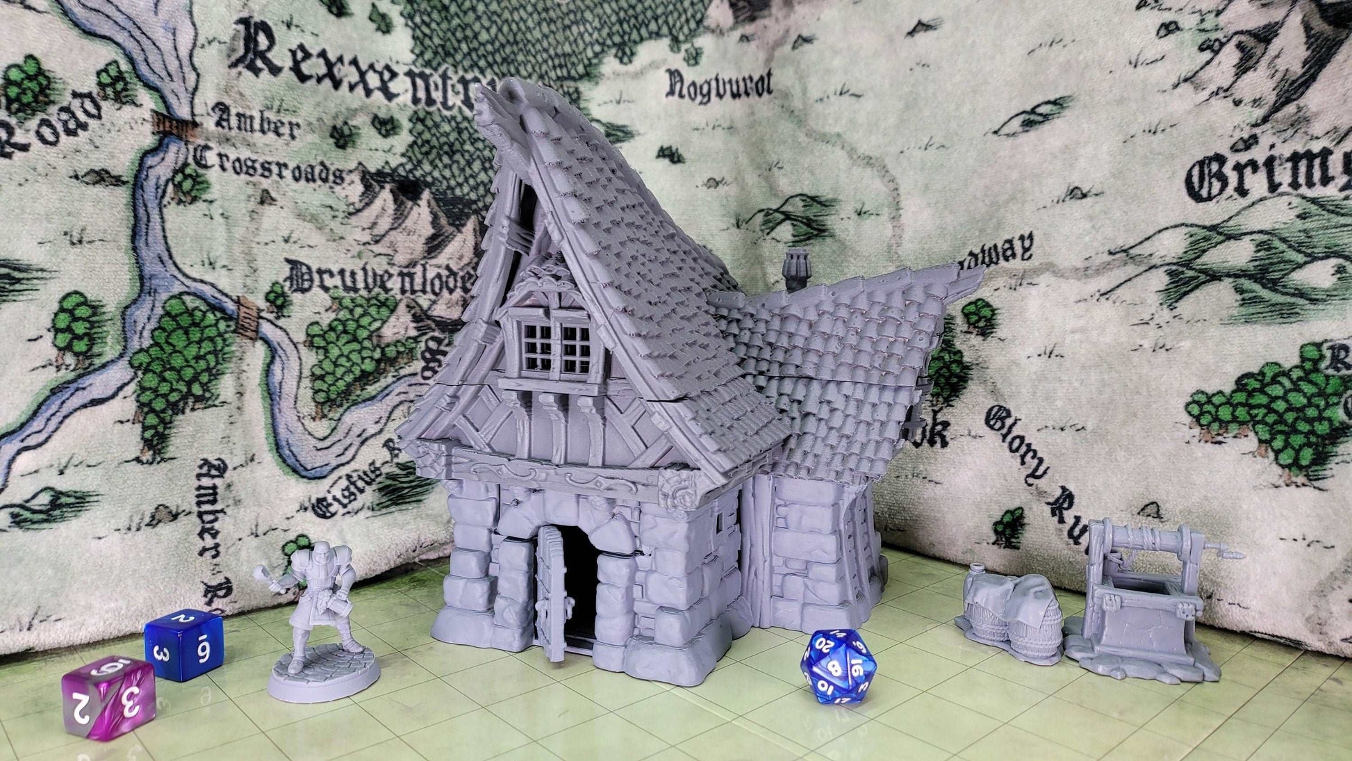 Small 2 Story House (DIY or Finished) - Playable D&D Terrain/Scenery (City of Firwood)