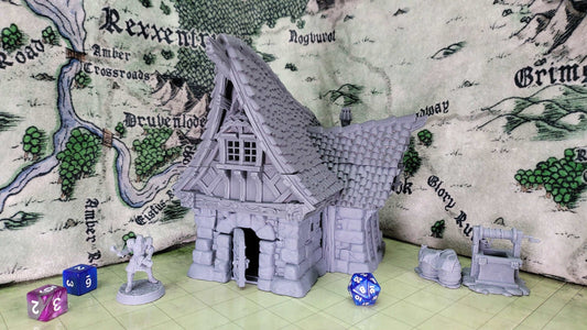 Small 2 Story House (DIY or Finished) - Playable D&D Terrain/Scenery (City of Firwood)