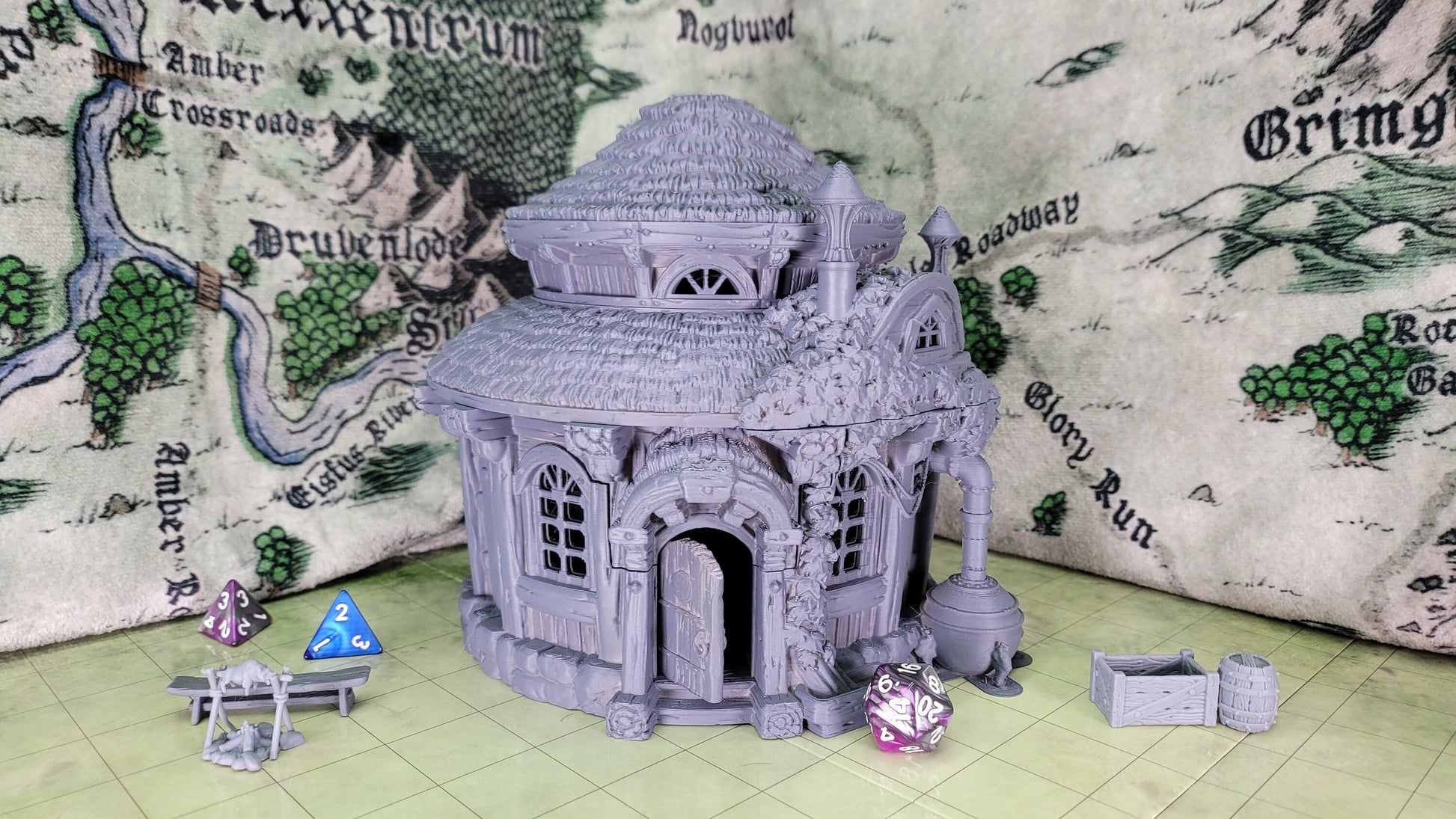 Witch/Alchemist/Druid Hut - City of Firwood - Playable D&D Terrain/Scenery