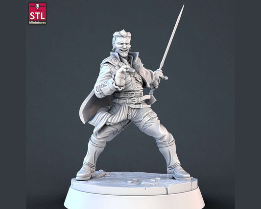 Pirate Hero - High Detail Resin 3D Printed Miniature