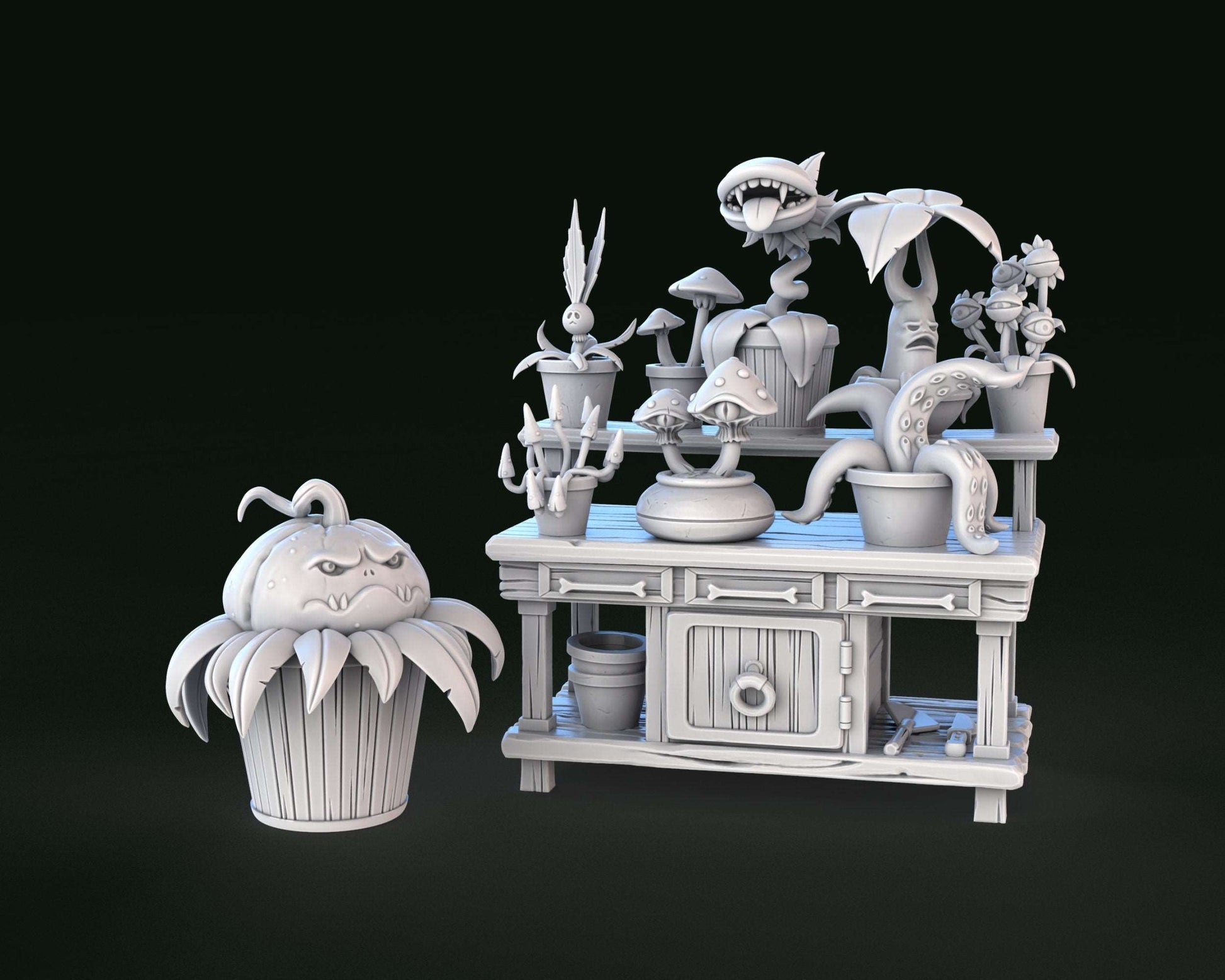 Potion/Poison Vendor Set - High Detail Resin 3D Printed Miniatures and Props