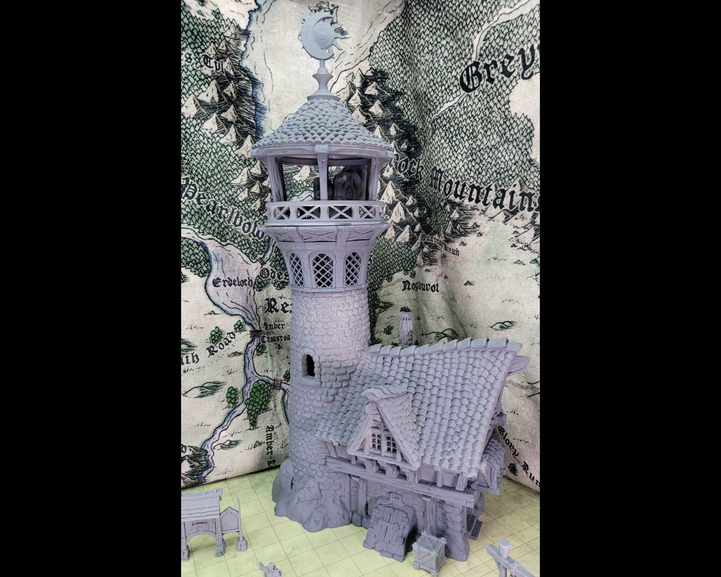 Observatory (DIY or Finished) - Playable D&D Terrain/Scenery (City of Firwood)