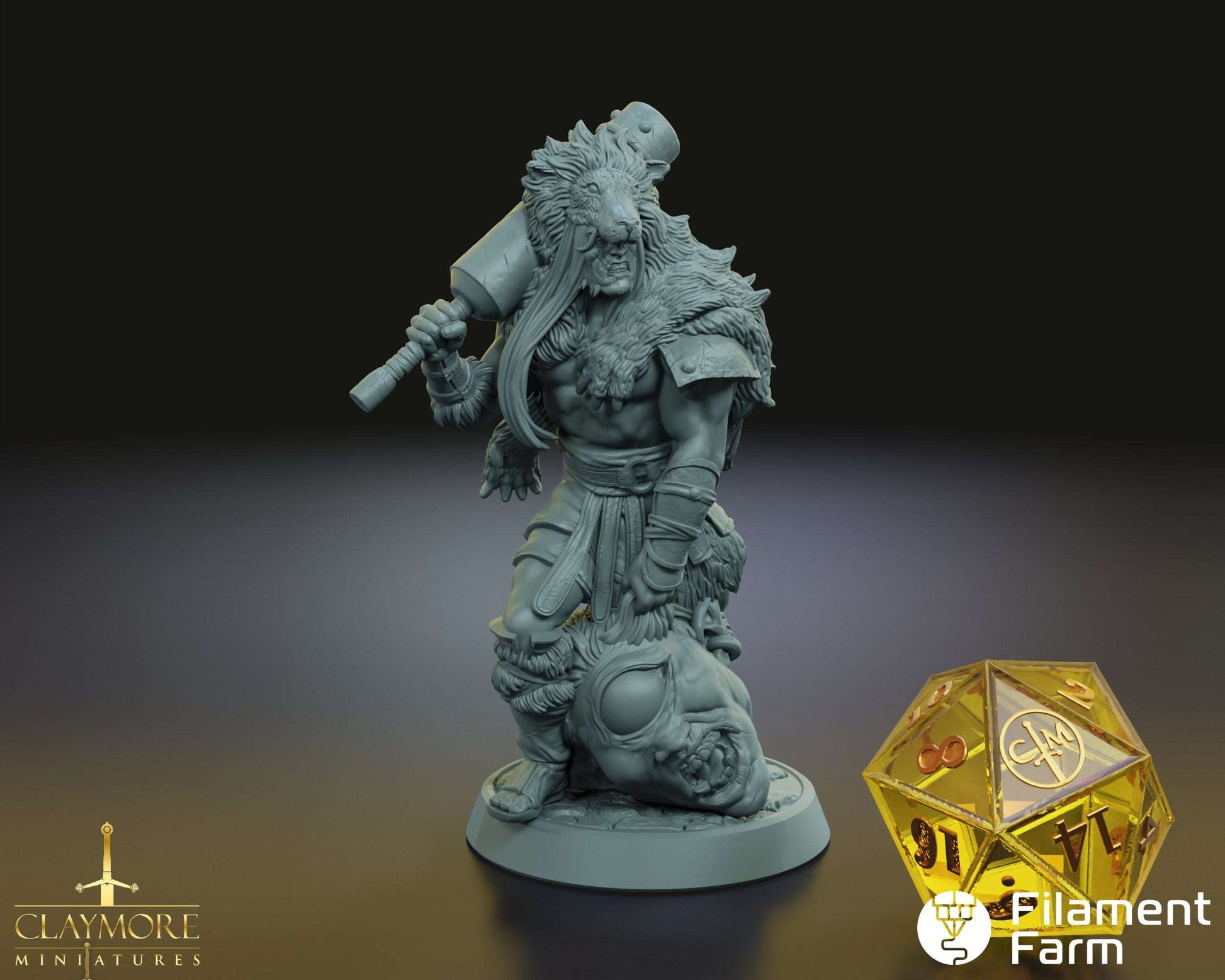 Hercules, Human Fighter - Heroes Above, Hades Below - Highly Detailed Resin 3D Printed Miniature