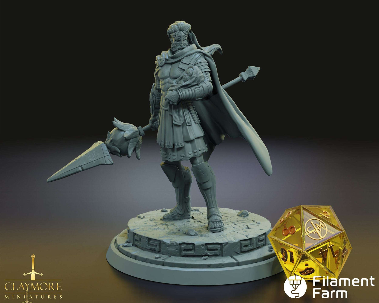 Shade of King Midas - Heroes Above, Hades Below - Highly Detailed Resin 3D Printed Miniature