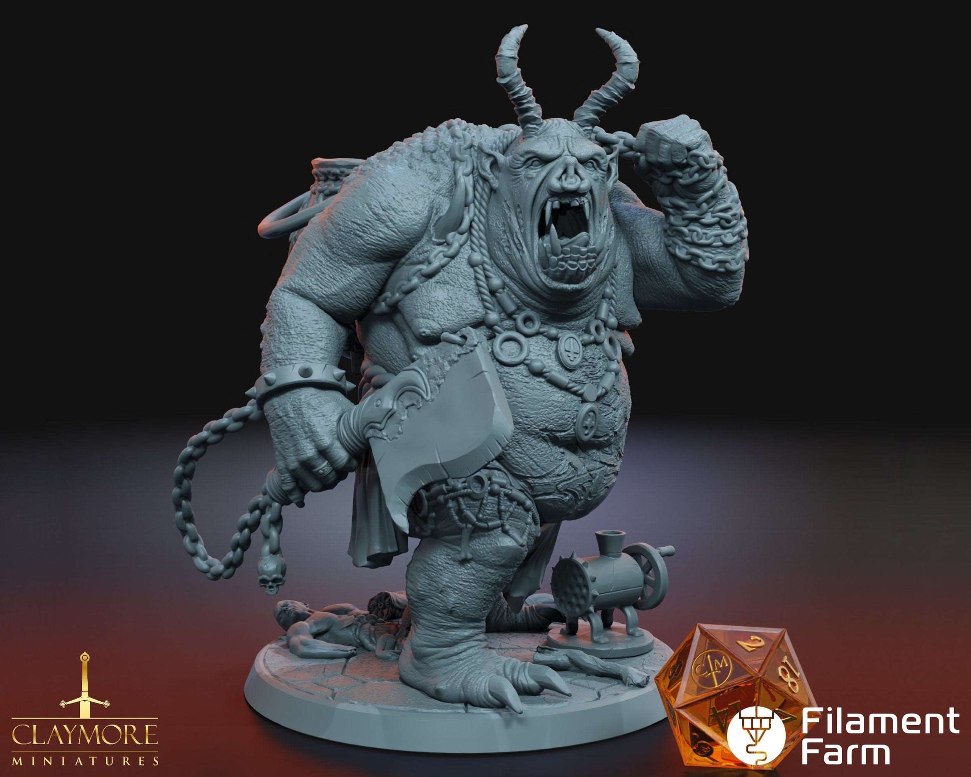 Gluttony Devil - Wages of Sin - Highly Detailed Resin 3D Printed Miniature