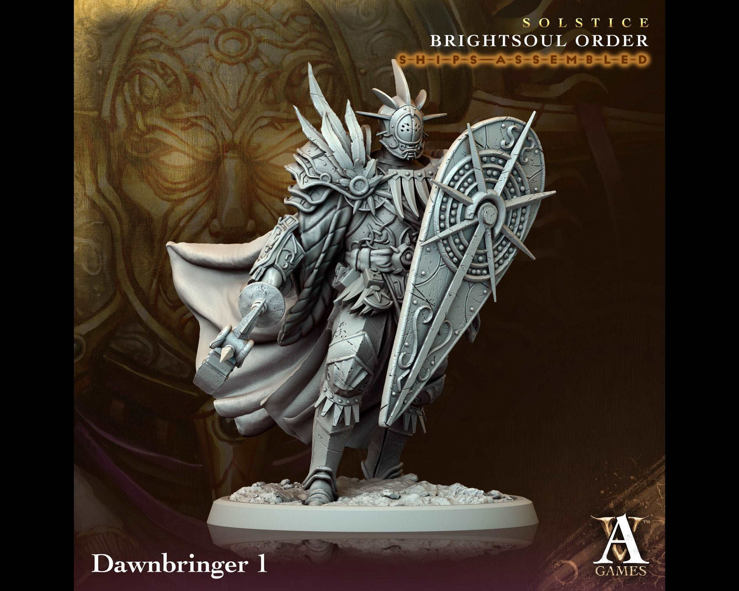 Dawnbringer 1 - Brightsoul Order - Highly Detailed Resin 8k 3D Printed Miniature