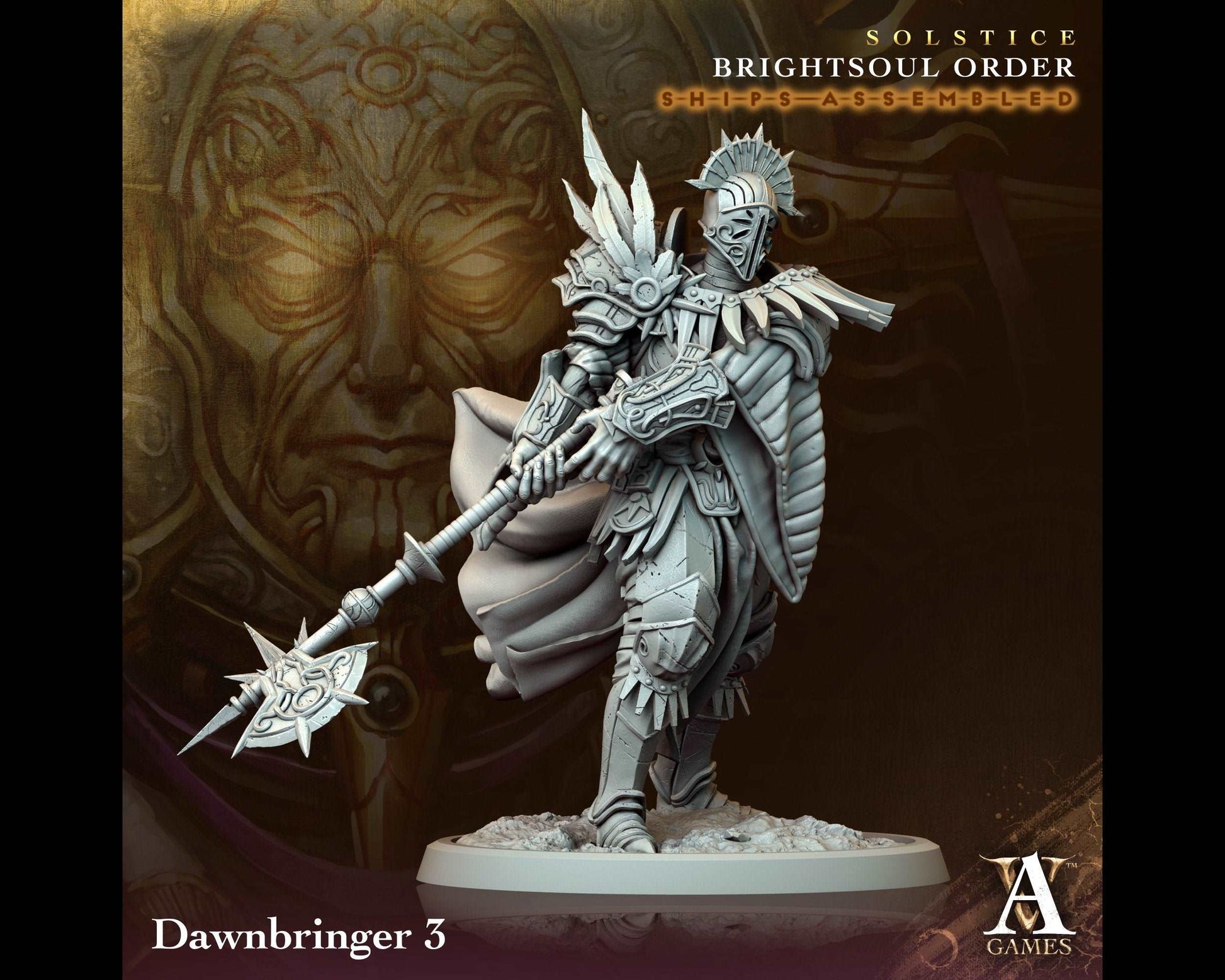 Dawnbringer 3 - Brightsoul Order - Highly Detailed Resin 8k 3D Printed Miniature