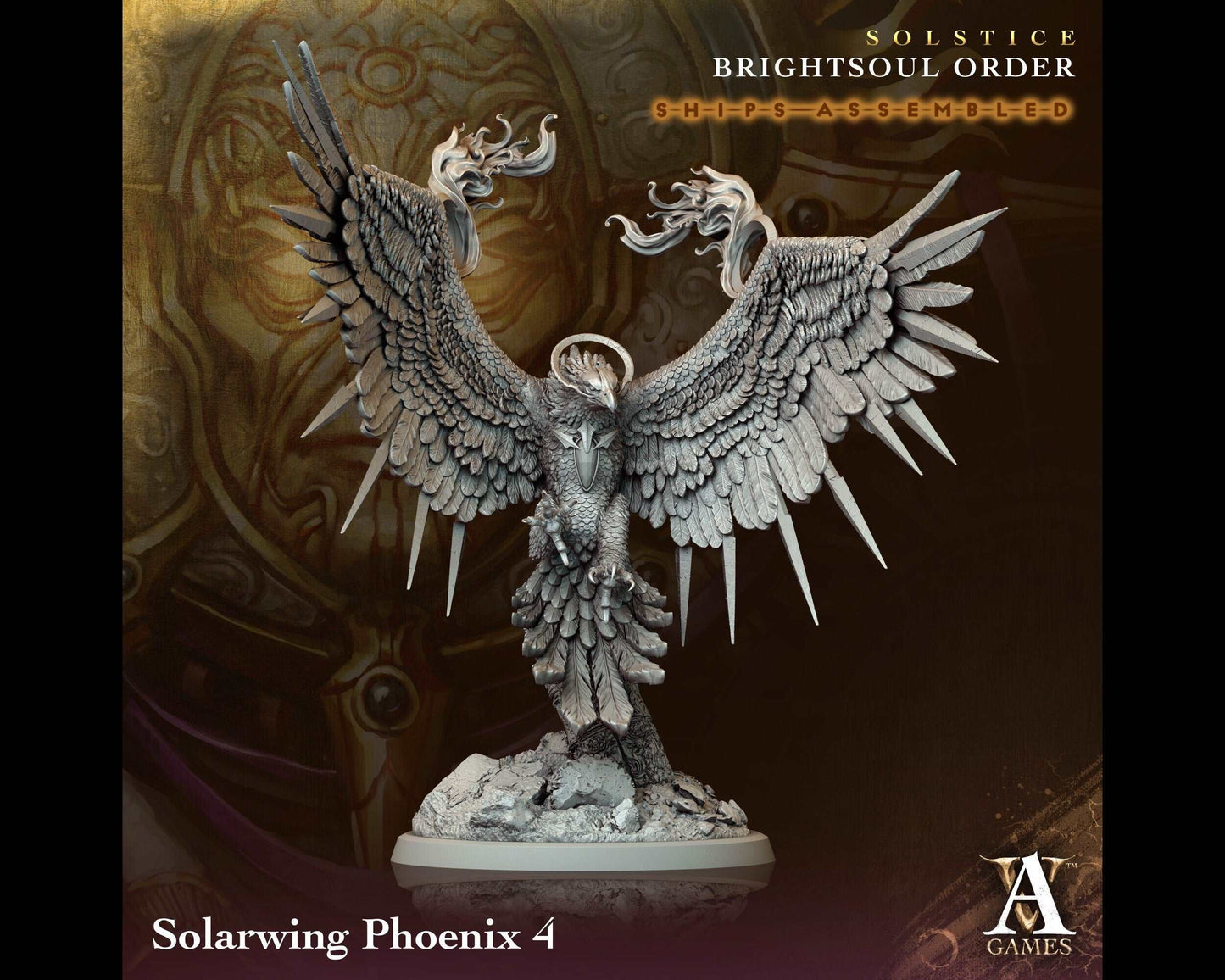 Solarwing Phoenix 4 - Brightsoul Order - Highly Detailed Resin 8k 3D Printed Miniature