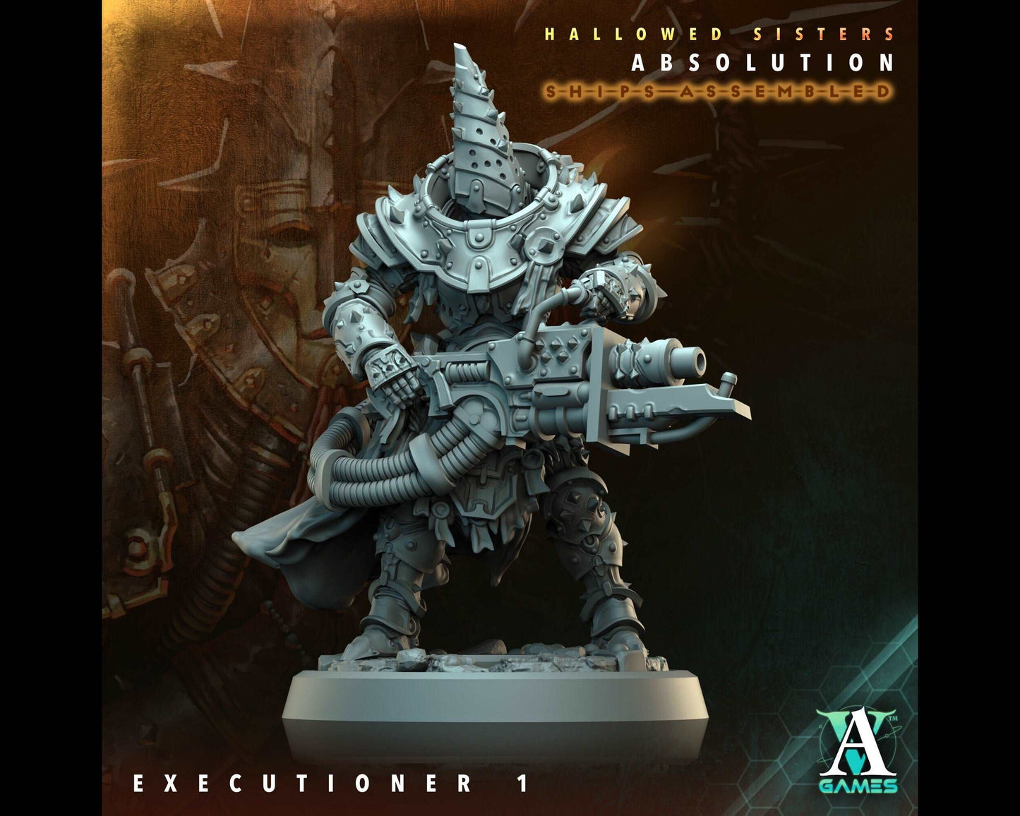 Executioner 1 - Hallowed Sisters - Highly Detailed Resin 8k 3D Printed Miniature