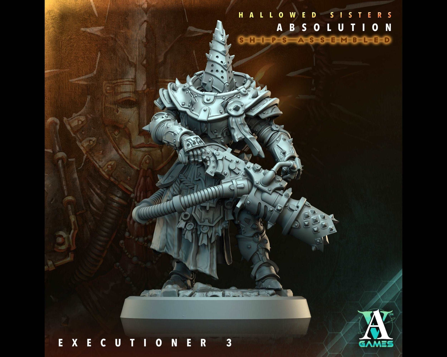 Executioner 3 - Hallowed Sisters - Highly Detailed Resin 8k 3D Printed Miniature