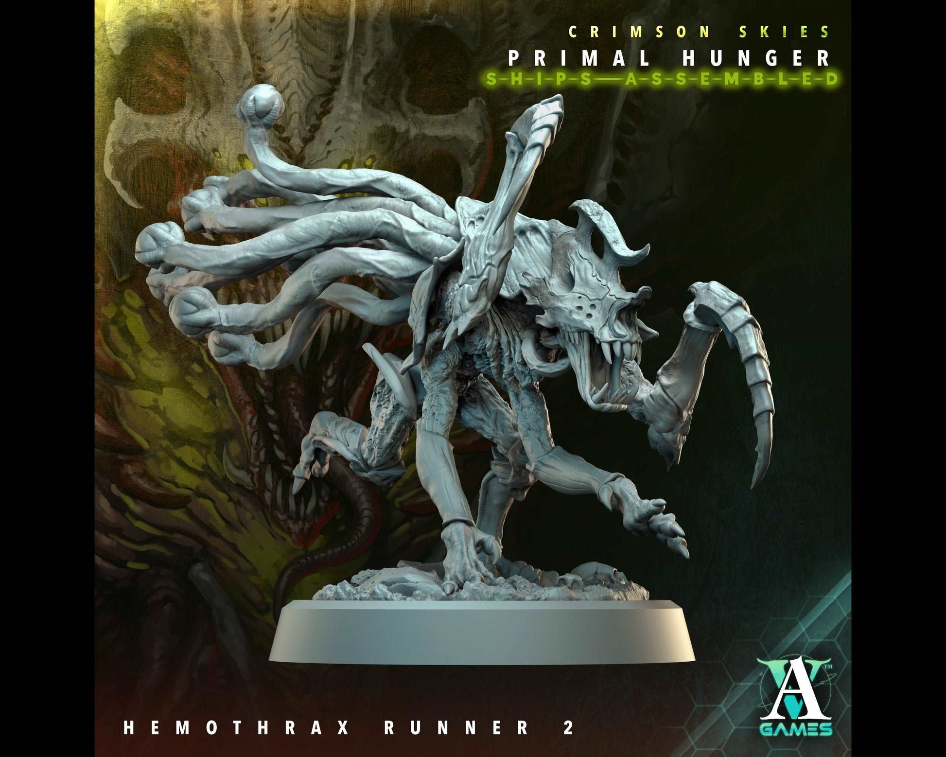 Hemothrax Runner 2 - Primal Hunger - Highly Detailed Resin 8k 3D Printed Miniature