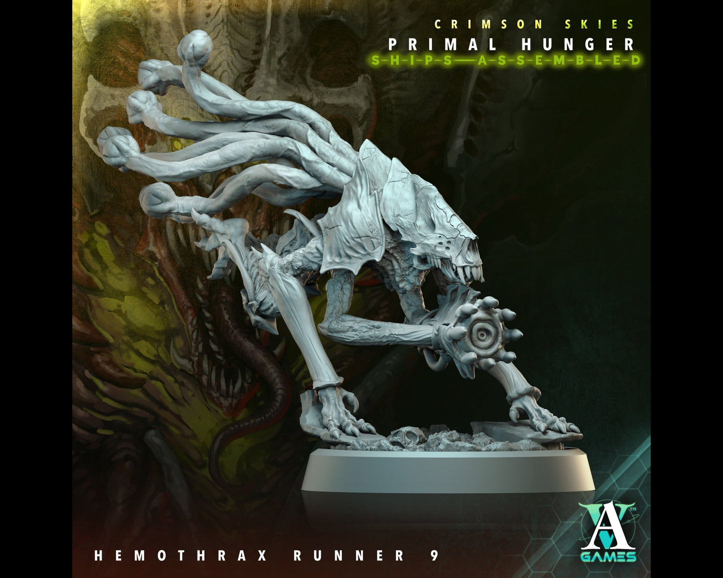 Hemothrax Runner 9 - Primal Hunger - Highly Detailed Resin 8k 3D Printed Miniature