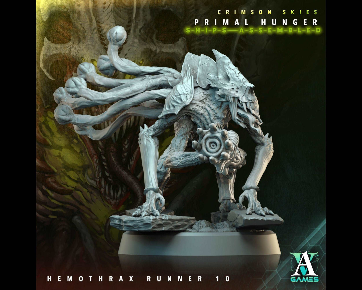 Hemothrax Runner 10 - Primal Hunger - Highly Detailed Resin 8k 3D Printed Miniature