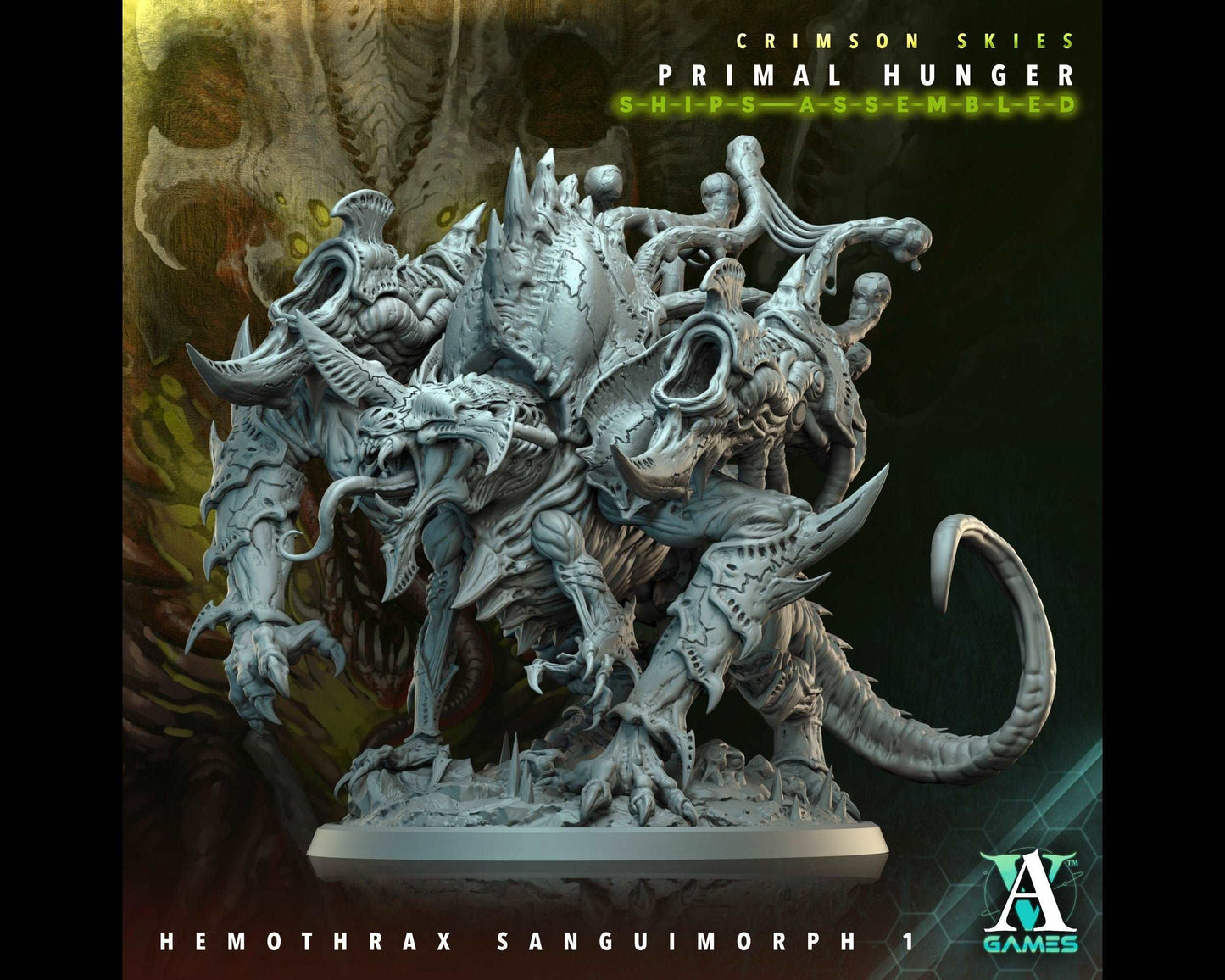 Hemothrax Sanguimorph 1 - Primal Hunger - Highly Detailed Resin 8k 3D Printed Miniature