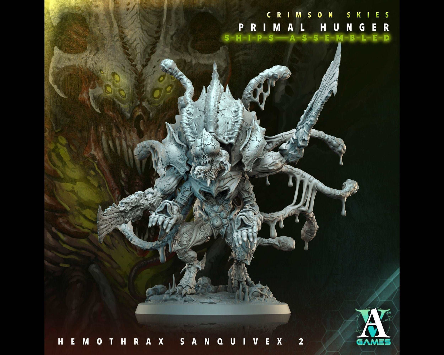 Hemothrax Sanquivex 2 - Primal Hunger - Highly Detailed Resin 8k 3D Printed Miniature