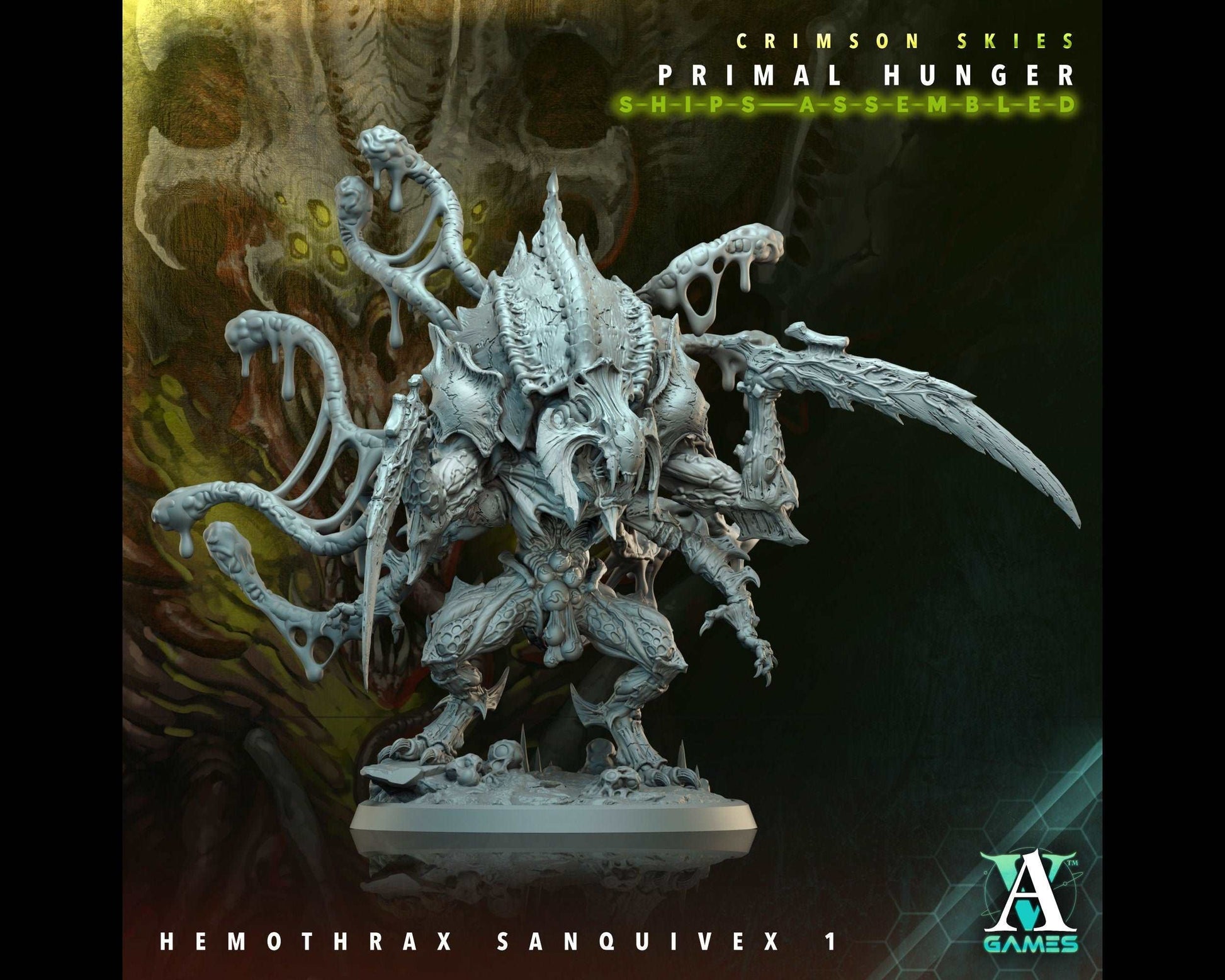 Hemothrax Sanquivex 1 - Primal Hunger - Highly Detailed Resin 8k 3D Printed Miniature