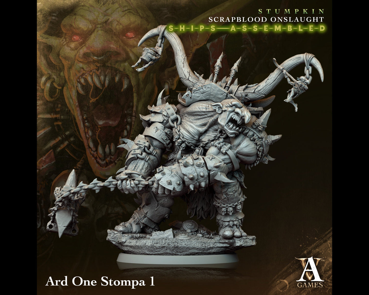 Ard One Stompa 1 - Scrapblood Onslaught - Highly Detailed Resin 8k 3D Printed Miniature