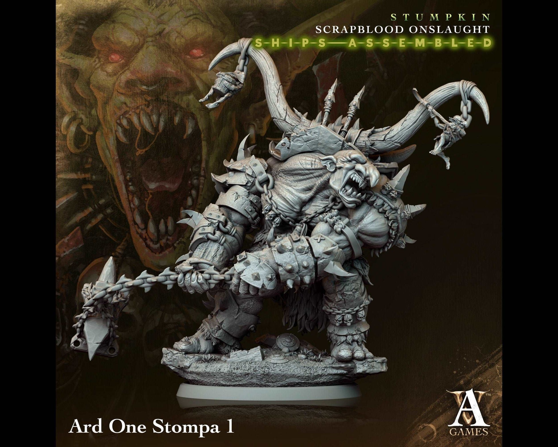 Ard One Stompa 1 - Scrapblood Onslaught - Highly Detailed Resin 8k 3D Printed Miniature