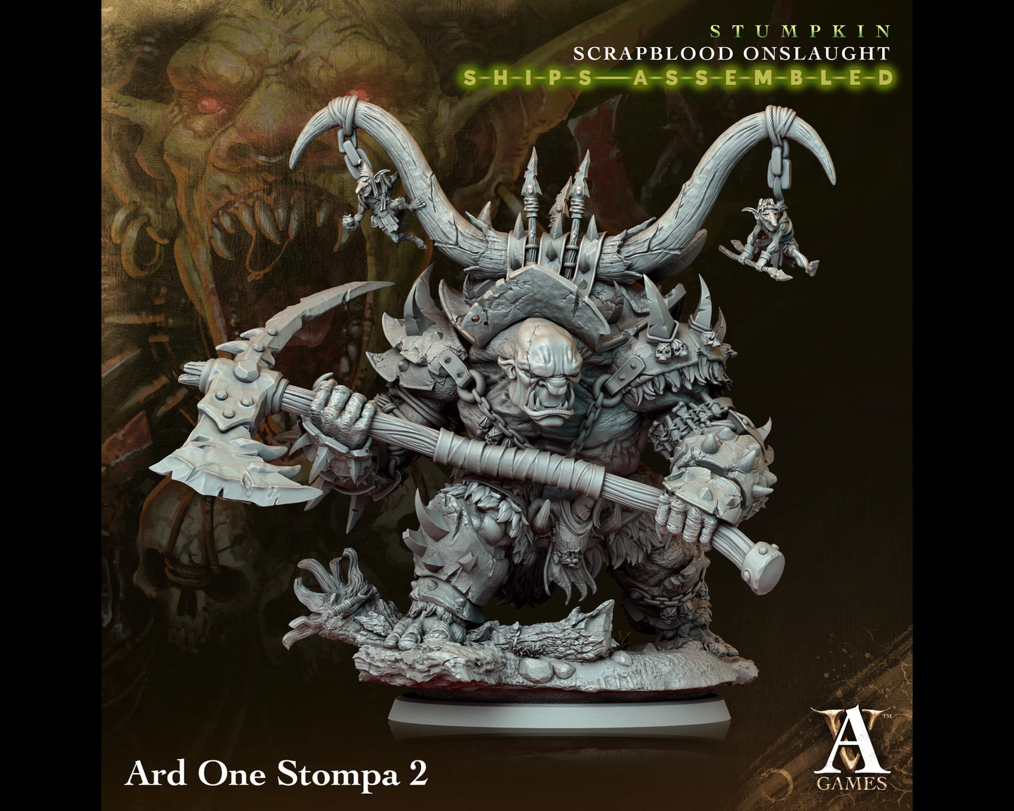 Ard One Stompa 2 - Scrapblood Onslaught - Highly Detailed Resin 8k 3D Printed Miniature