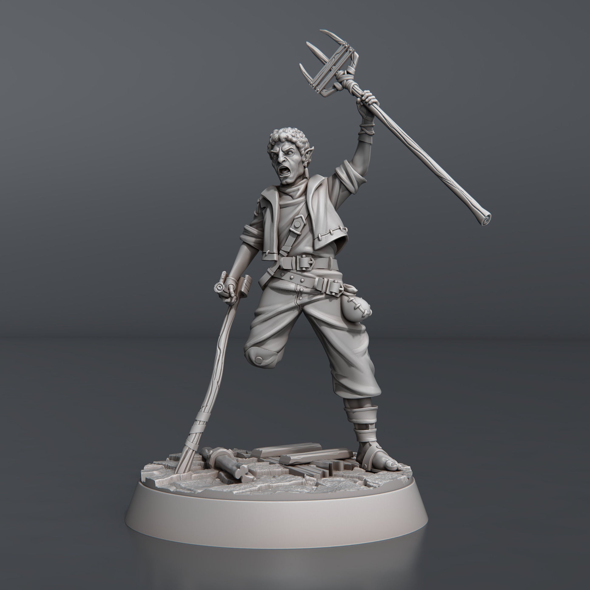 Town Riot Set- Highly Detailed Resin 8k 3D Printed Miniature