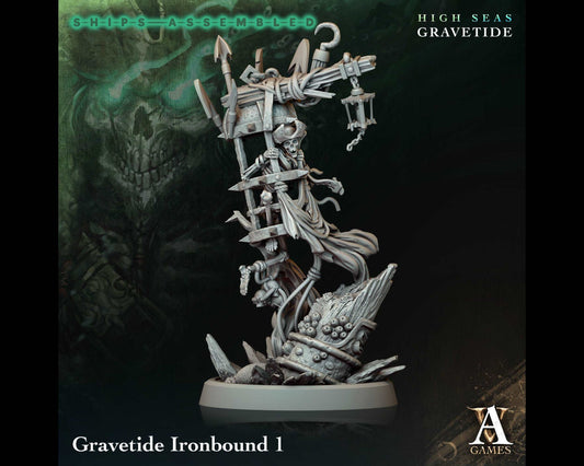 Ironbound 1 - High Seas: Gravetide- Highly Detailed Resin 8k 3D Printed Miniature