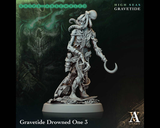 Drowned One 3 - High Seas: Gravetide- Highly Detailed Resin 8k 3D Printed Miniature