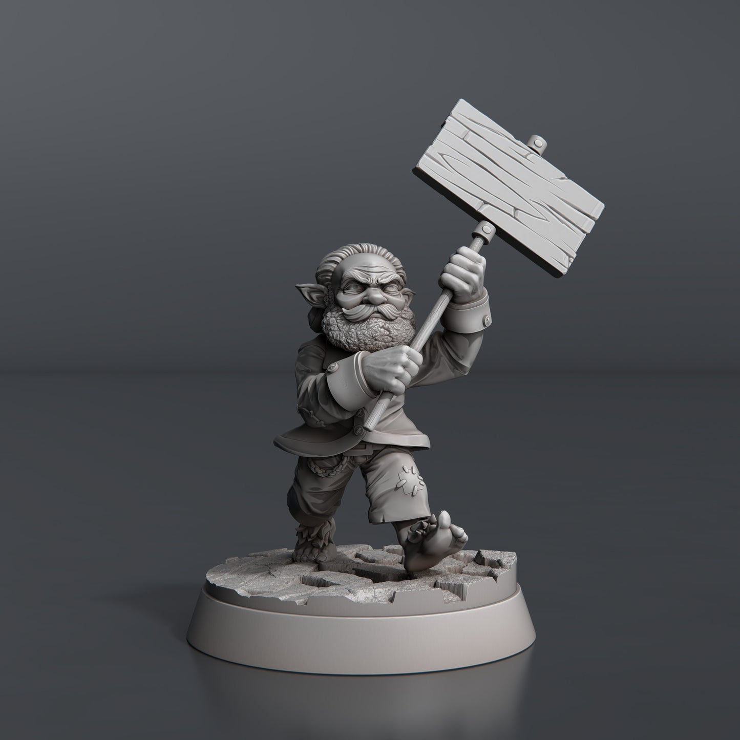 Rioter W/ Sign - Town Riot Set- Highly Detailed Resin 8k 3D Printed Miniature
